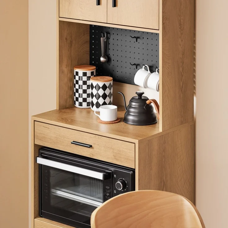 SoBuy FSB98-N Sideboard, Spanplatte, Papierfurnier, Helle Eiche, 60 x 170 x 40 cm – Bild 4