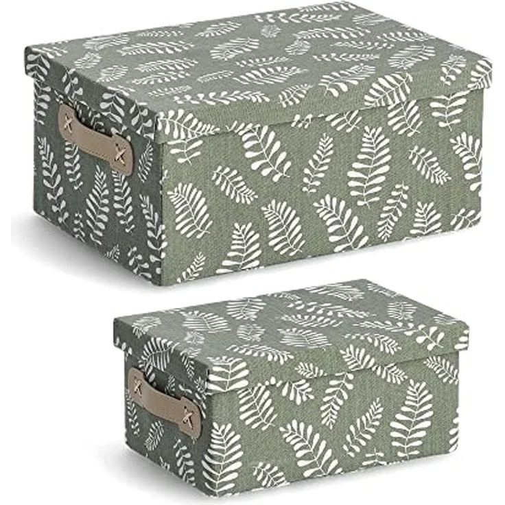Zeller Present Aufbewahrungsbox Leaves (1 St), Baumwollmix – Bild 5