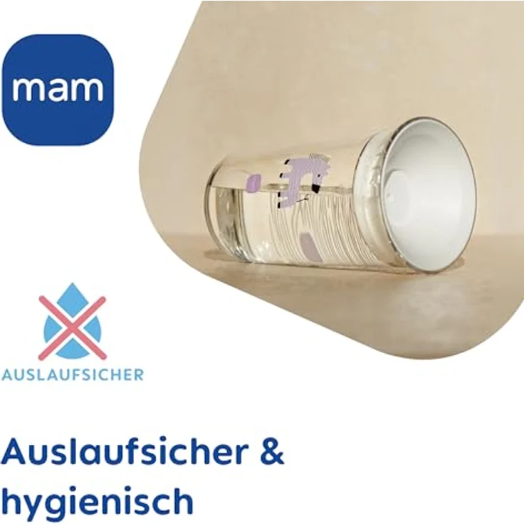 MAM Easy to Drink Cup 360° Trinklernbecher 290 ml, ab 8 Monaten, Zebra – Bild 4