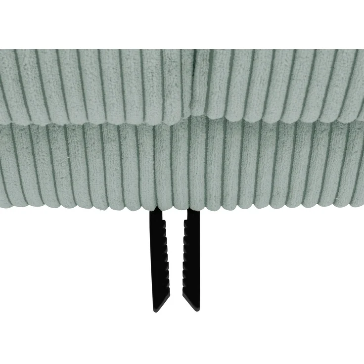 Sofa mit Longchair rechts Kaylynn Cordstoff silber – Bild 5
