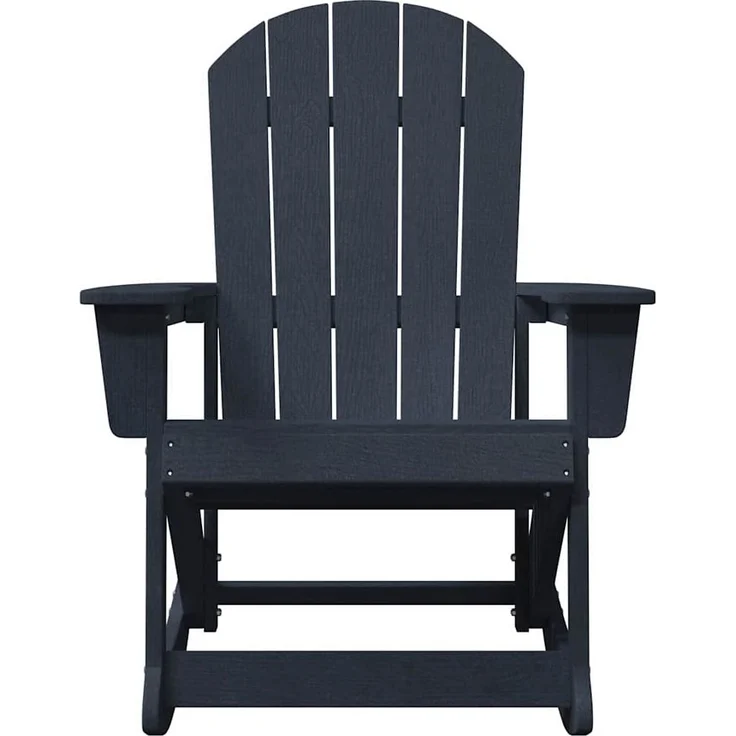 vidaXL Adirondack-Schaukelstuhl Marineblau 92 x 73,5 x 92 cm HDPE 42006626 – Bild 3