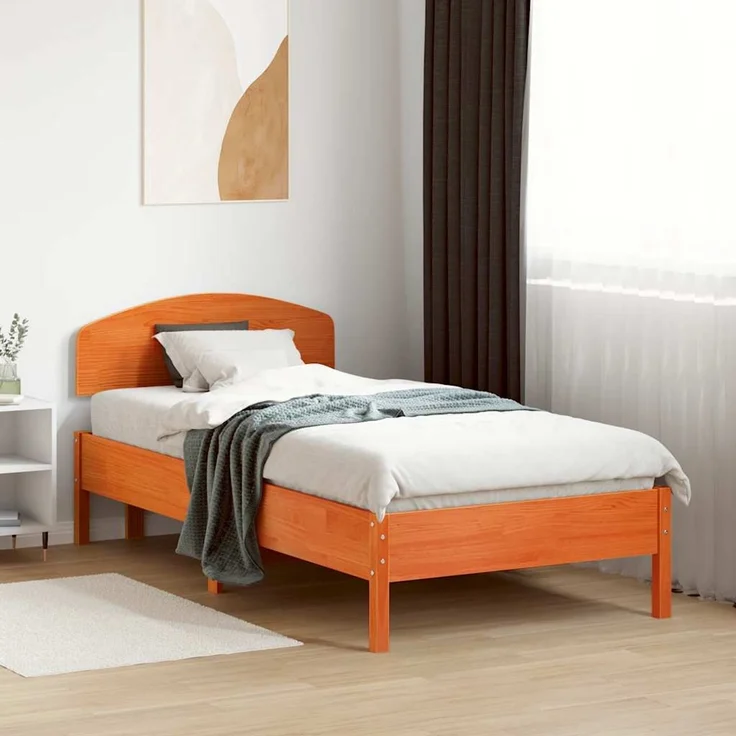 vidaXL Kopfteil Wachsbraun 75 cm Massivholz Kiefer Braun – Bild 3
