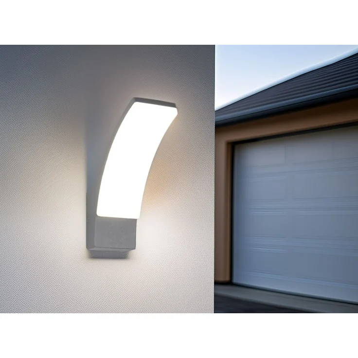 Moderne LED Außenwandleuchte BEJA aus Aluminium in Anthrazit, Höhe 22,5cm – Bild 5