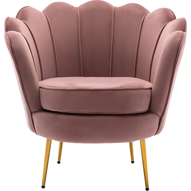 Vente-unique - DANDELION - Sessel mit gerader Rückenlehne - Metall - Rosa - 78 x 75 x 76.5 cm – Bild 3