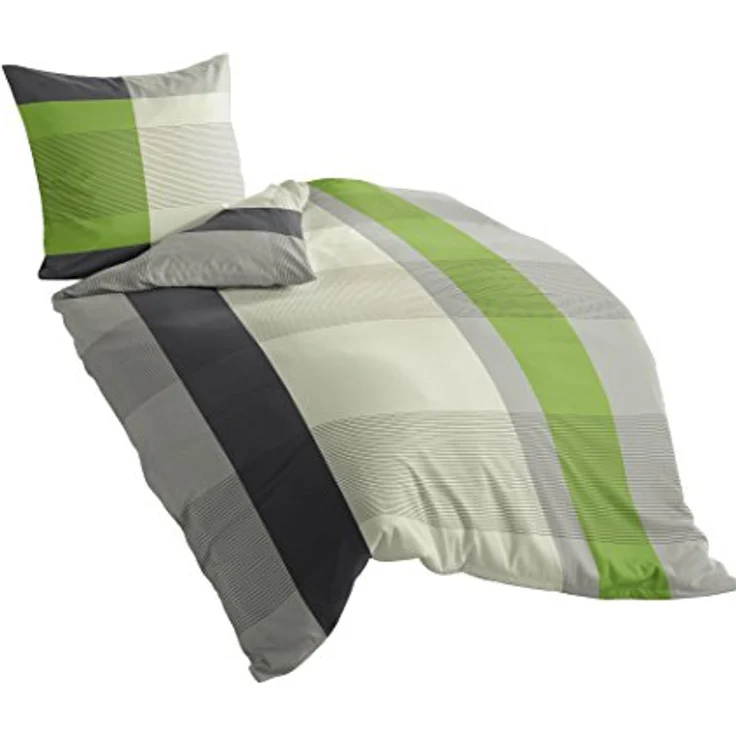 Bierbaum Bettwäsche 4643_06, Satin Basic, Designed in Germany, 155x220 cm, silber – Bild 2