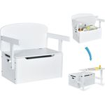 3 in 1 Kinder-Aktivitätstisch Set mit Schreibtisch & Sitzbank & Aufbewahrungsbox für Kindergarten Weiß
