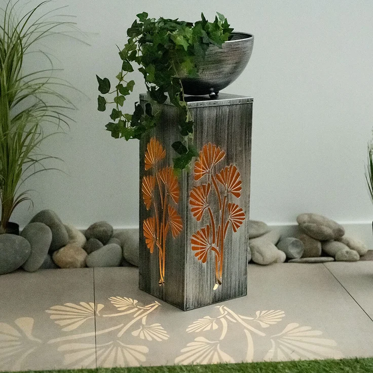 LED Solarleuchte, abnehmbare Pflanzenschale, Höhe 59 cm – Bild 6