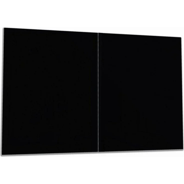 Wallario Herdabdeckplatte/Spritzschutz aus Glas, 2-teilig, 60x52cm, für Ceran- und Induktionsherde, Schwarz – Bild 2