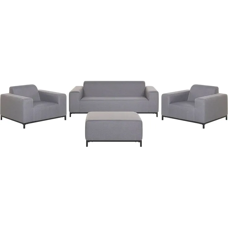 Lounge Set mit Tisch ROVIGO Grau