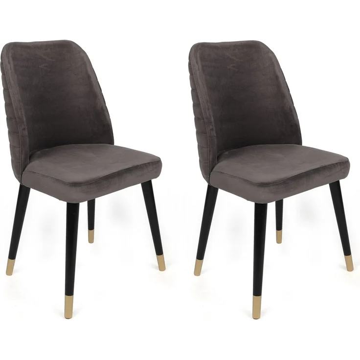 Skye Decor 'Hugo-361 V2' Stuhlset (2-teilig), Anthrazit / Schwarz, 50 x 90 x 49 cm – Bild 1
