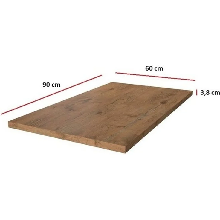 Arbeitsplatte 90 cm 38 mm Küchenzeile Küchenblock Eiche Lancelot Küche Vigo – Bild 3