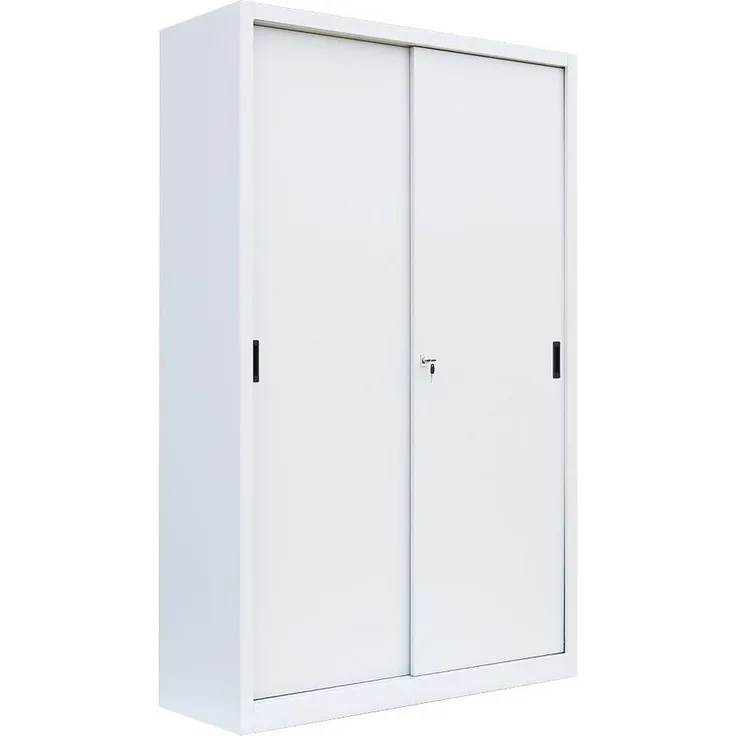 Steelboxx Schiebetürenschrank Lüllmann® Schiebetürenschrank, 5 OH, 1950 x 1200 x 450 mm (1-St) Komplett verschweißt und montiert - keine Montage erforderlich