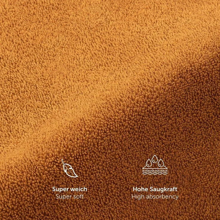 Blumtal Handtücher Premium 2er Set 50x100cm mit Aufhängschlaufen, Frottee (2-St), Frottier Handtücher Set - weich und saugstark, 100% Baumwolle – Bild 5