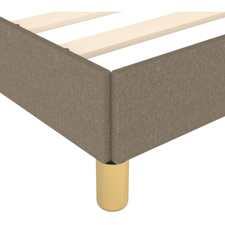 vidaXL Bettgestell ohne Matratze Taupe 120x190 cm Stoff 3269642 – Bild 5