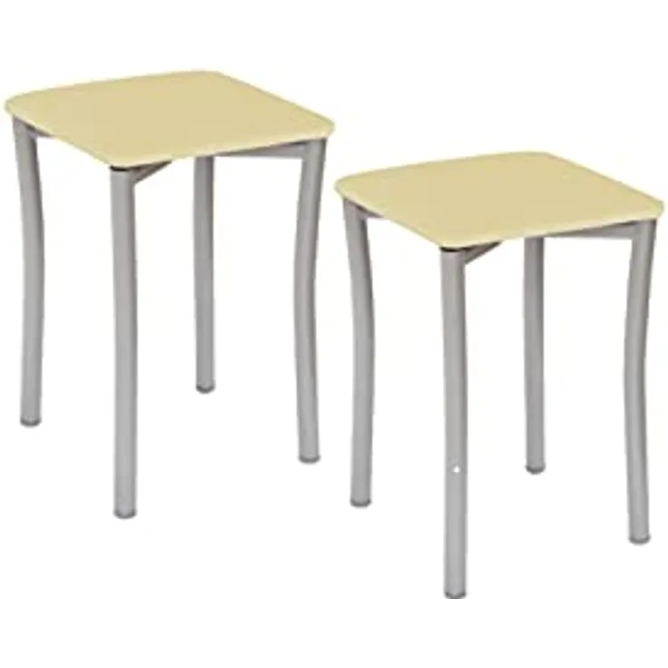 ASTIMESA Zwei Küchenstuhl, Metall, beige, Altura de asiento: 45 cms