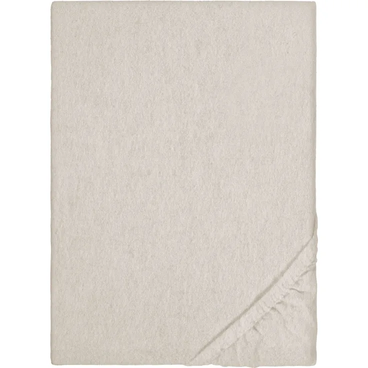 biberna Melange-Flanell Spannbetttuch 0841380 MELANGE UNI, kitt, 1x 180x200 cm - 200x200 cm