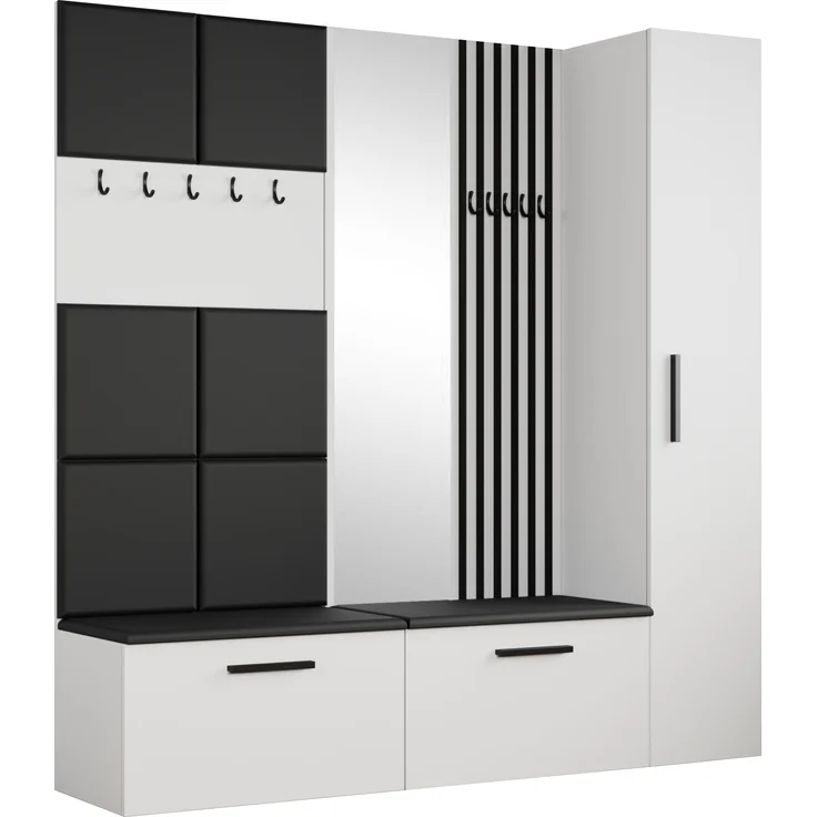 AX LIVING Garderoben Haken Rosanno I 80,6cm Breite Stilvoll Weiß JS100 – Bild 9