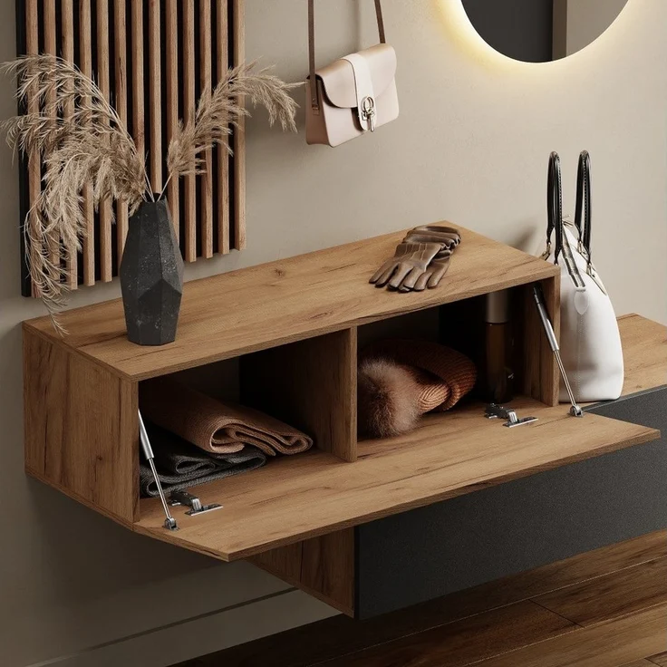 Planetmöbel Garderoben-Set Garderobenschrank Flur 140 cm, verschiedene Farben, (Garderobenschrank, Wandgarderobe hängend oder stehend), in verschiedenen Farben – Bild 2