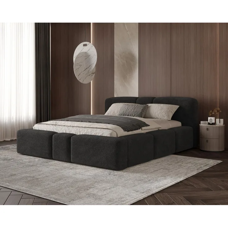 Chilly Möbel Polsterbett Designer Doppelbett mit XXL Bettkasten & Lattenrost (Boxbett ohne Matratze Metallrahmen 13 Farben, 1-tlg, 140x200 160x200 180x200 200x200 cm), Gasdruckfeder Kopfteil Stauraum Doppelbett