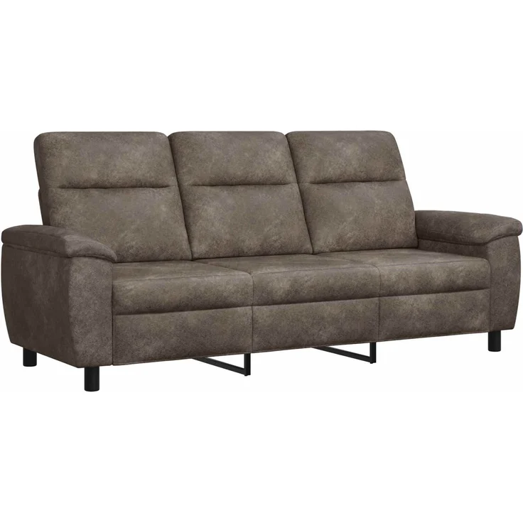 vidaXL Sofa Dunkelgrau 214 x 90 x 95 cm Kunstwildleder 42040985 – Bild 2