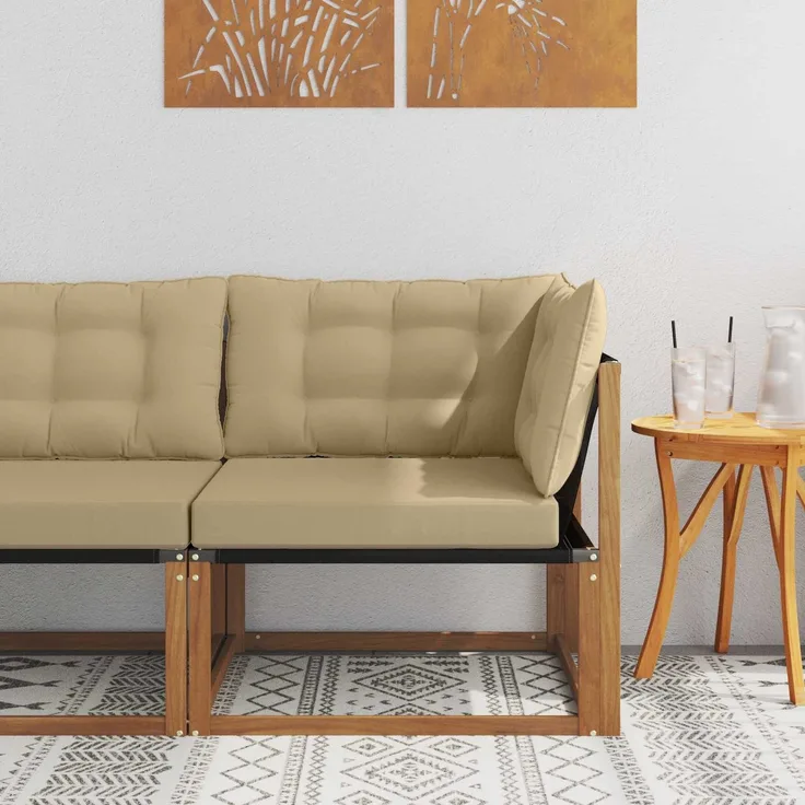 vidaXL Outdoor Ecksofa Massivholz Akazie Natur 900640
