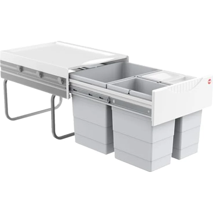 HAILO 3642-13 Abfallsorter 35 (18 + 2x8,5) Liter RAUMSPAR TANDEM ab 40 cm Schrankbreite – Bild 2