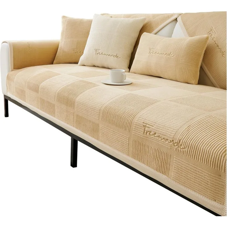 Agger Sofaschoner Couch Überzug, Sofa-Schutzhülle 1/2/3/4 Sitzer L Form Sofa Cover, Sofa Überzug Ecksofa, Universelle Rutschfeste Sofa Überwurf