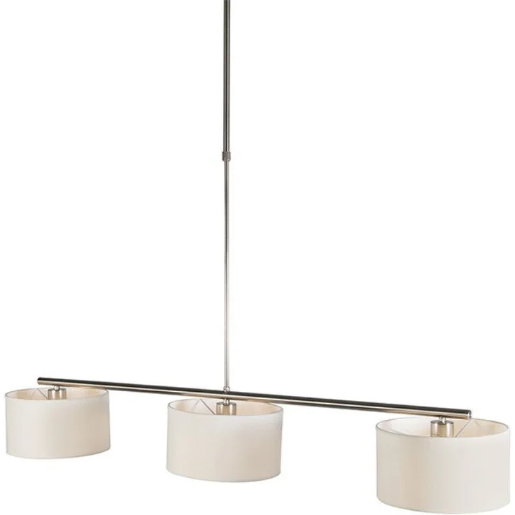 Qazqa Pendelleuchte Vt, ohne Leuchtmittel, E27, Weiß, Modern, Stahl, 3-flammig – Bild 5