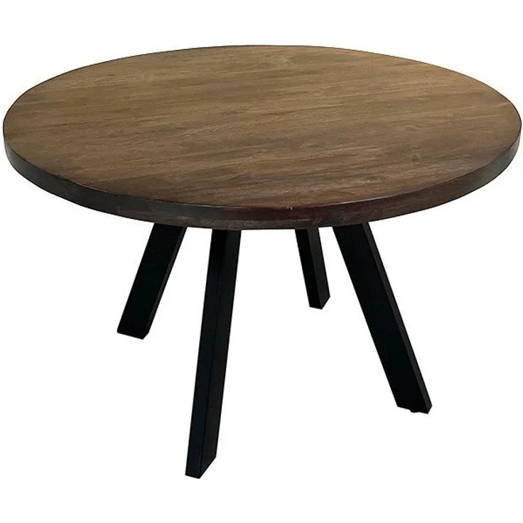 riess-ambiente Esstisch RON CRAFT 120cm taupe-braun – Mango-Massivholz, rund (Einzelartikel, 1-St), Holztisch im Industrial-Look – ideal für Küche oder Essbereich – Bild 1