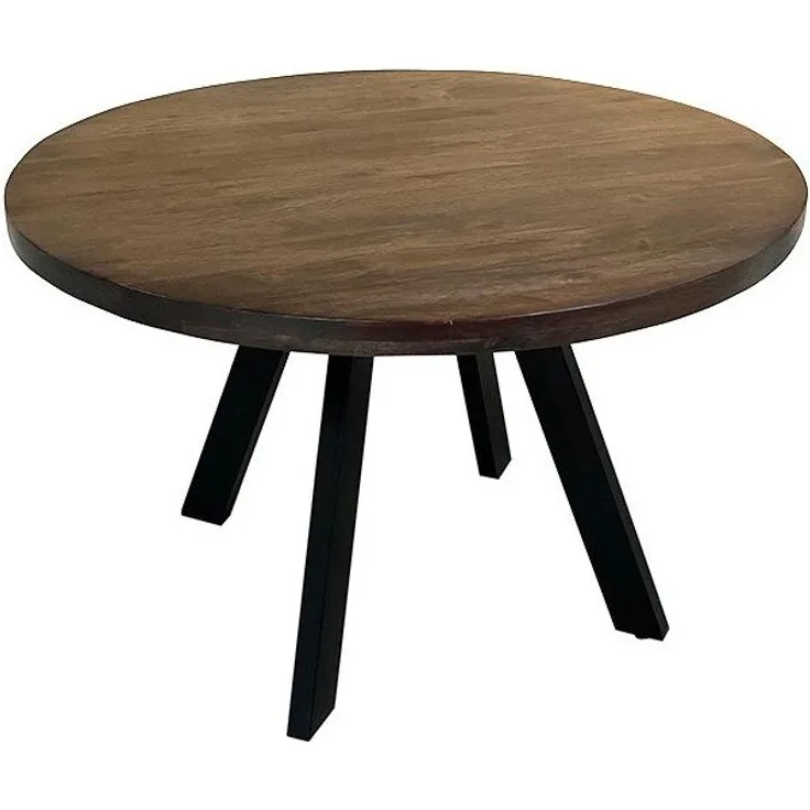 riess-ambiente Esstisch RON CRAFT 120cm taupe-braun – Mango-Massivholz, rund (Einzelartikel, 1-St), Holztisch im Industrial-Look – ideal für Küche oder Essbereich