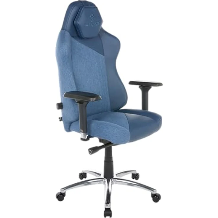 HIVAR Skylar Ocean Silver | Ergonomischer Gaming Stuhl Bürostuhl, Lordosenstütze, Synchronmechanik, 4D Armlehnen | bis 110 kg – Bild 1