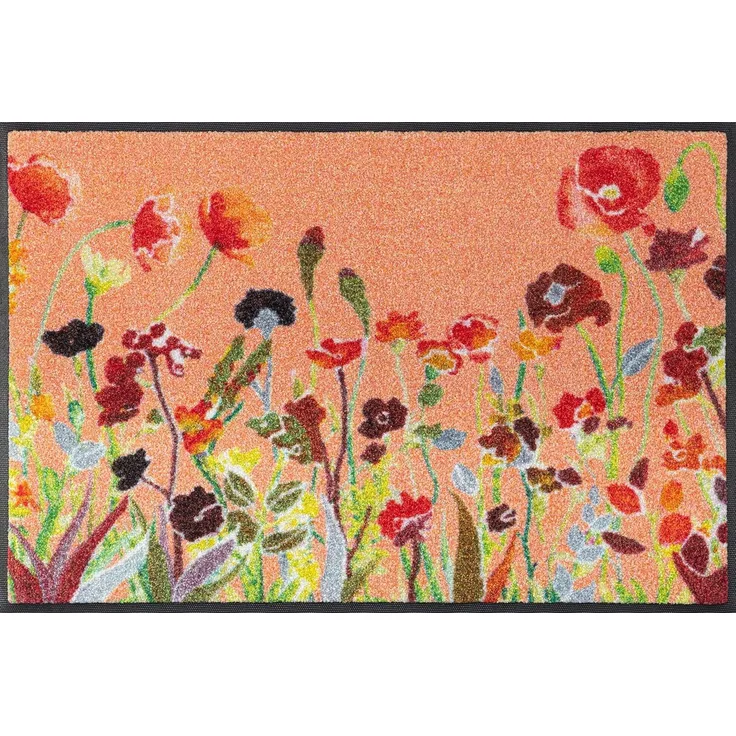 wash+dry by Kleen-Tex Fußmatte Wildflowers, rechteckig, Höhe: 7 mm, Schmutzfangmatte, Motiv Blumen, rutschhemmend, waschbar