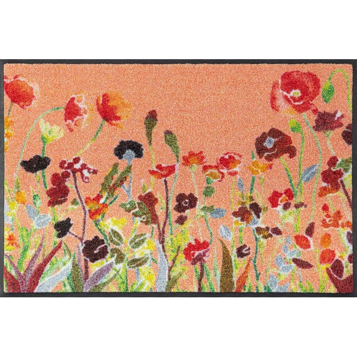 wash+dry by Kleen-Tex Fußmatte Wildflowers, rechteckig, Höhe: 7 mm, Schmutzfangmatte, Motiv Blumen, rutschhemmend, waschbar