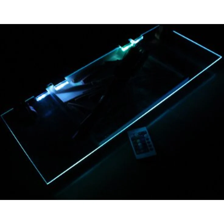 TRANGO LED Glaskantenbeleuchtung, 5er Set RGB Farbwechsel LED Glaskantenbeleuchtung 5022-05 inkl. Fernbedienung Schrankbeleuchtung I Glasbodenbeleuchtung I Vitrinenbeleuchtung, LED Clips I Möbelbeleuchtung – Bild 6