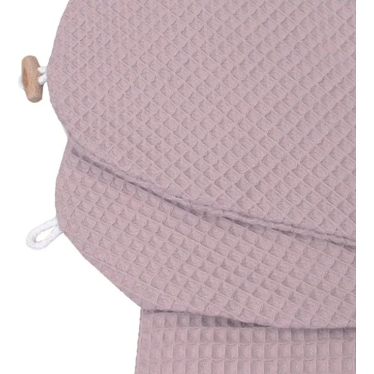 HOBEA-Germany Stillkissenbezüge Bezug für Stillkissen Waffelmuster mauve, 100% BIO Baumwolle - durch Knopf schließbar - Reißverschluß – Bild 5