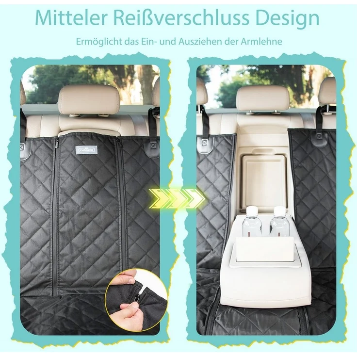 nobleza Tier-Autoschondecke Hundedecke Auto Rückbank Wasserdicht – Bild 3