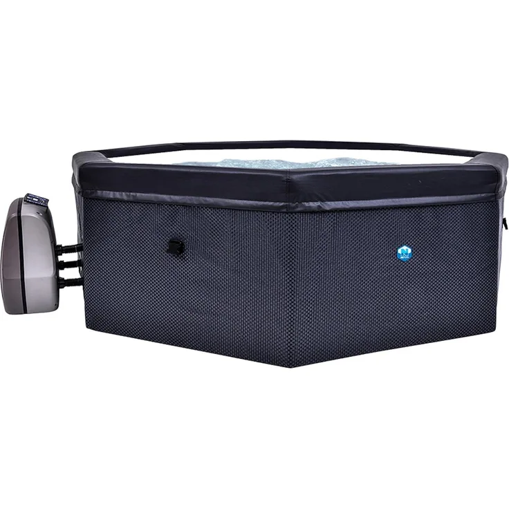 NetSpa 'Octopus' Outdoor-Whirlpool, halbstarr, achteckig, 193 x 73 cm, schwarz, für 4-6 Personen