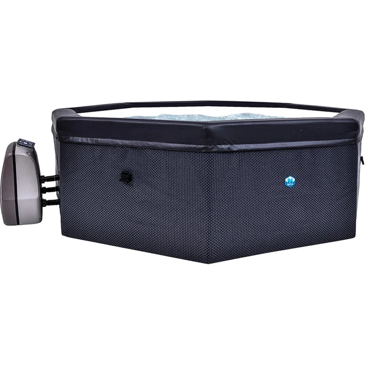 NetSpa 'Octopus' Outdoor-Whirlpool, halbstarr, achteckig, 193 x 73 cm, schwarz, für 4-6 Personen – Bild 1