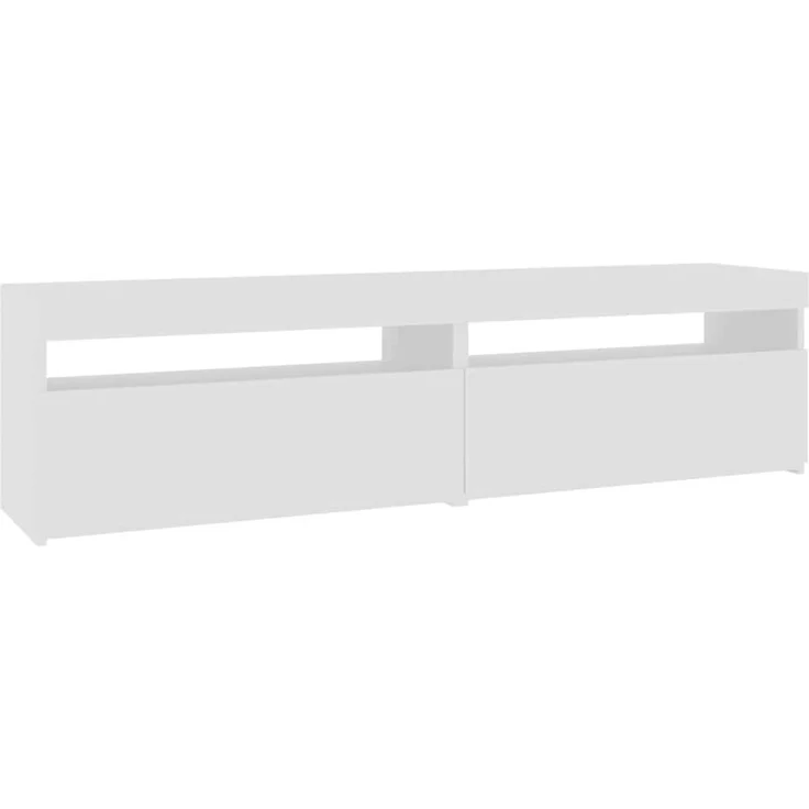 2 pcs TV-Schrank, Lowboard mit LED-Leuchten Weiß 75x35x40 cm – Bild 2