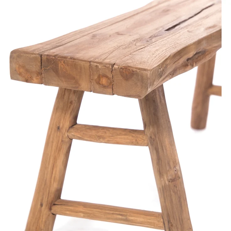 DESIGN DELIGHTS Sitzbank HOLZBANK "MALU 93", Baumkante Massivholz, 93x44 cm, Natur Sitzbank – Bild 4