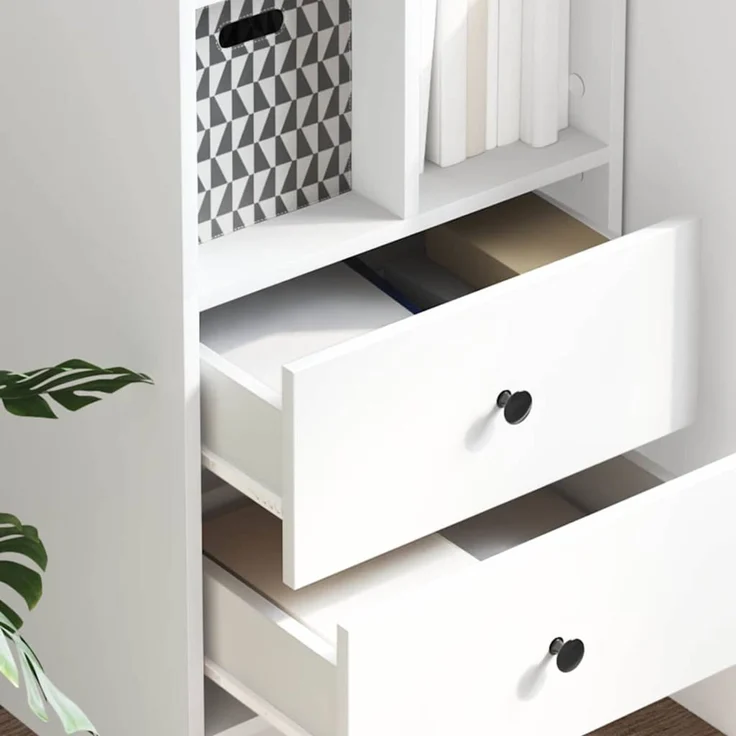 vidaXL Highboard mit Schubladen Weiß 45,5 x 34 x 127 cm 869362 – Bild 3