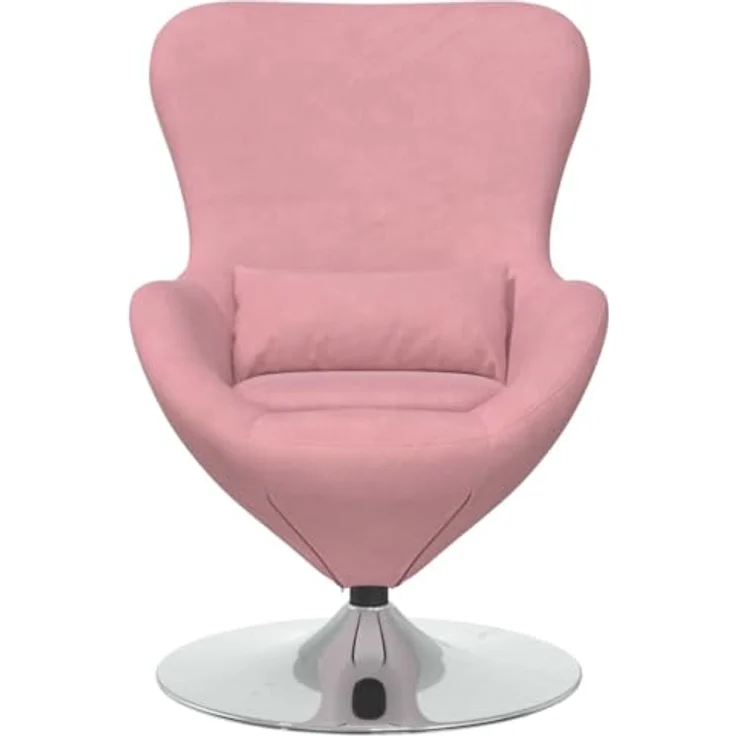 vidaXL Eiersessel Rosa Samt 42002728 – Bild 9