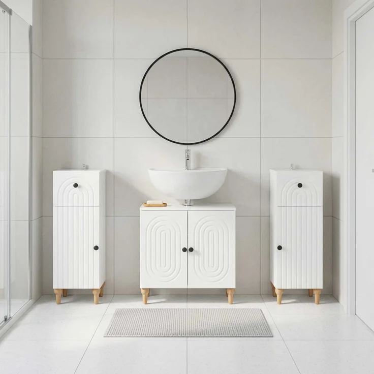 vidaXL 3-teiliges Badezimmer-Schranksystem ALKMAAR 3 stk. 3417994 – Bild 1