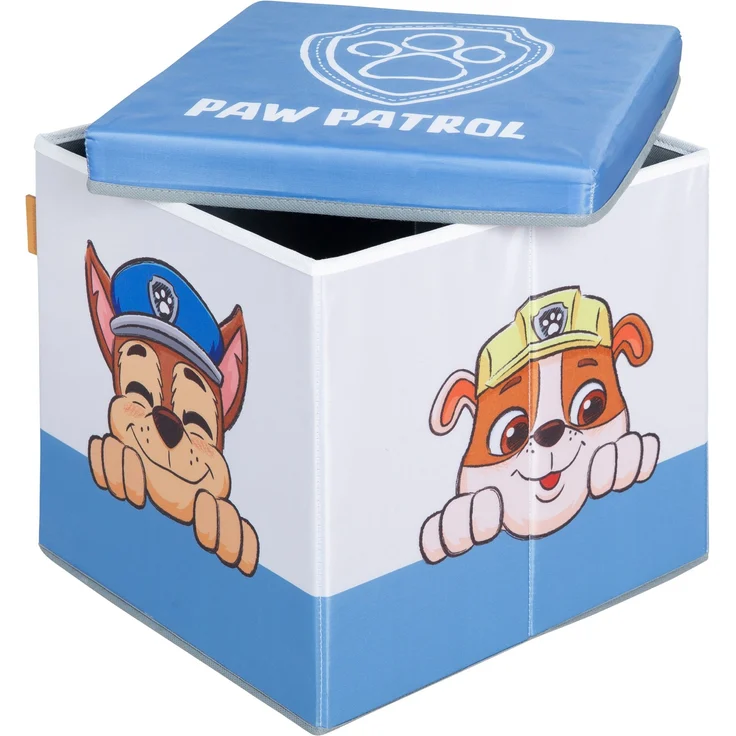 roba Sitz- & Aufbewahrungsbox 'Paw Patrol' - HxBxT: 30 x 30 x 30 cm - 4-seitig bedruckt - Weiß / Blau – Bild 2