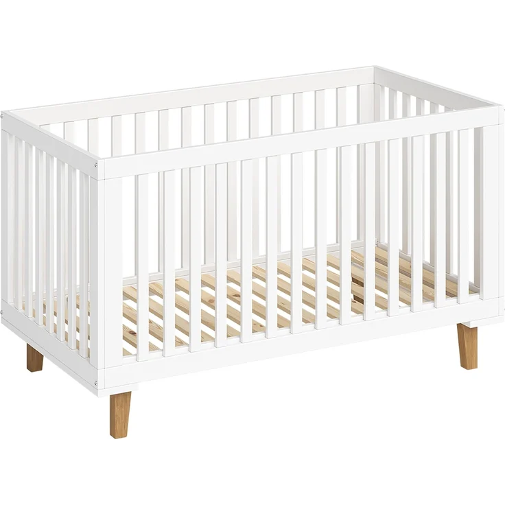 Bellabino 'Liri' Babybett 70x140 cm, weiß, 3-fach höhenverstellbar, Kinderbett umbaubar zum Juniorbett (inkl. Umbauseiten) – Bild 2