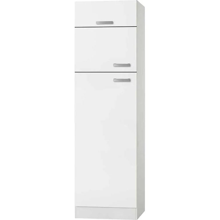 Kühlschrank-Umbau Optimal / Opti-Kult, Holzwerkstoff, Kunststoff, Weiß, 60 x 207 x 57 cm