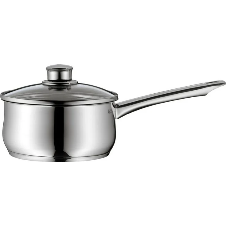 WMF Kasserolle Diadem Plus, Cromargan® Edelstahl Rostfrei 18/10 (2-tlg), breiter Schüttrand, außergewöhnliches Design, spülmaschinengeeignet – Bild 4