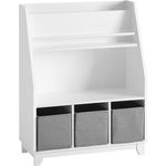 SoBuy KMB34-W Kinderregal, MDF, Lackiert, Weiß, 119 x 116 x 39 cm