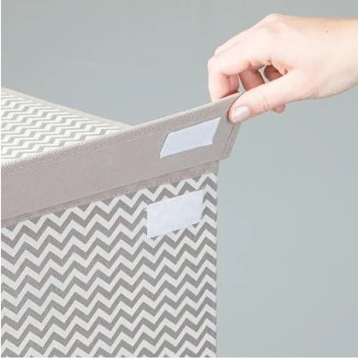 mDesign Wäschekorb Wäschetruhe Wäschebox Deckel und Griffe Taupe Natur – Bild 6