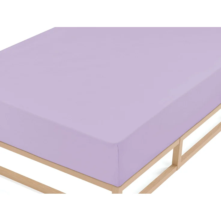 biberna Feinbiber-Spannbetttuch 0002744, viola, 1x 140x200 cm - 160x200 cm – Bild 1